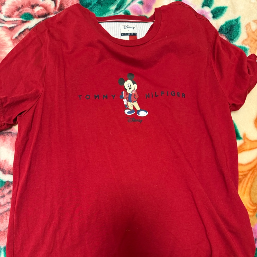 Tommy Hilfiger Red Mickey Mouse Short Sleeve Tee
